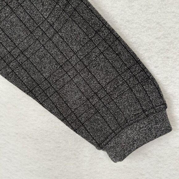 GB Geoffrey Bean Sweater Men Large Gray Plaid Henley Pullover Casual Comfy Dad - Picture 8 of 12